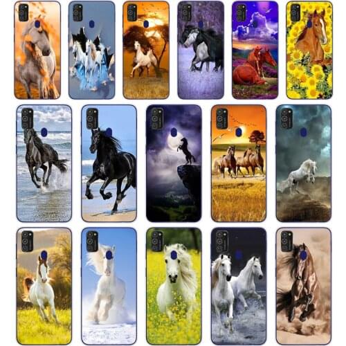 289SD horse Soft Silicone Tpu Cover phone Case for Samsung Galaxy M11 M21 A20 A20E A20S S10 S20 Plus