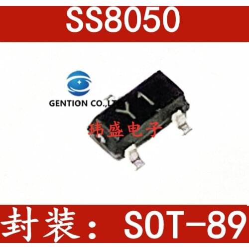 50PCS NPN transistor SS8050 Y1 SOT-89 printing Y1 double S large current triode in stock 100% new and original