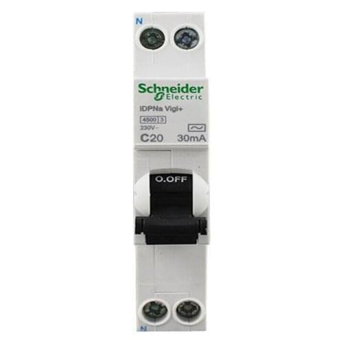 A9D93616 A9 SLIM 4.5kA 16A TypeA 1P+N | C | 30mA | 16A IDPN Vigi+(18mm) Type A residual action current circuit breaker