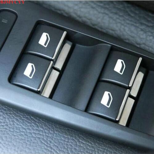 BJMYCYY car styling ABS 7PCS/SET Car window lift buttons decorate sequins For Peugeot 301 car accessories