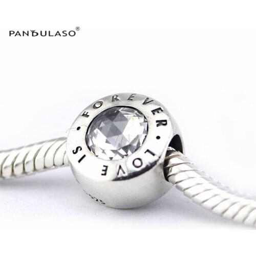 Love Is Forever Beads For Jewelry Making Woman DIY Charms Fits Original Bracelets 925 Sterling Silver Jewelry Bead