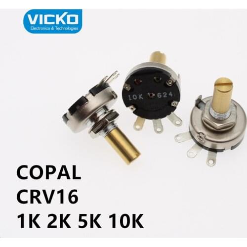 COPAL conductive plastic potentiometer CRV16 1k 2k 5k 10k CRV16-00-502 102 202 103 switch