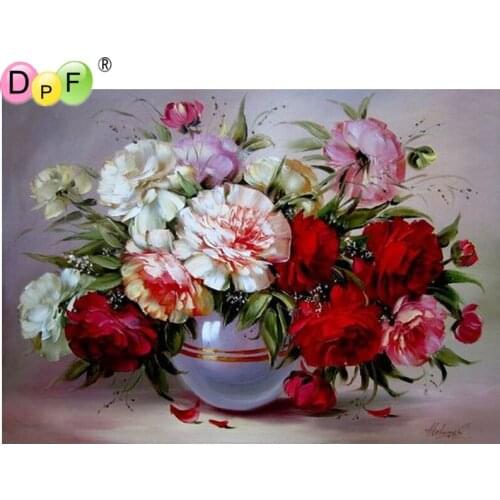 DPF Carnation 5D DIY diamond embroidery diamond painting cross stitch needlework Gift mosaic square home decor kits flower