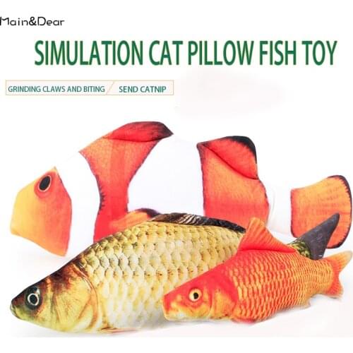 Simulation Fish Cat Toy Chew Grind Claw Entertainment Catnip Stuffed Toys For Puppy And Cats