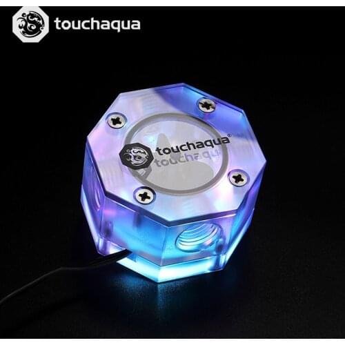 Bitspower Touchaqua Octagon Water Velocity Flow Rate Indicator +5V 3PIN DRGB G1/4 Flow Meter,BPTA-OFI-DRGB