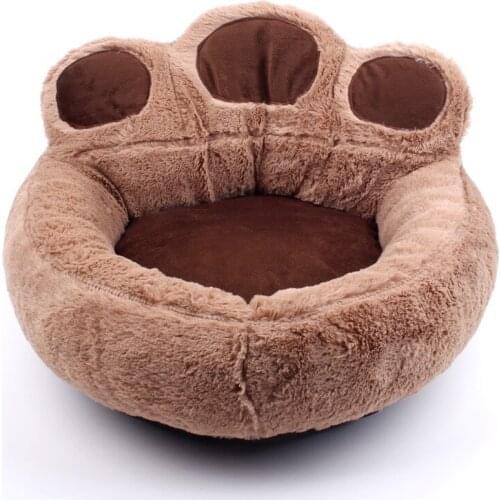 Dog Sofa Bed Short Plush Nest Pet Winter Warm Sleep Mat Lovely Bear Paw Style Chihuahua Doghouse Puppy Kitten Dog Accessories