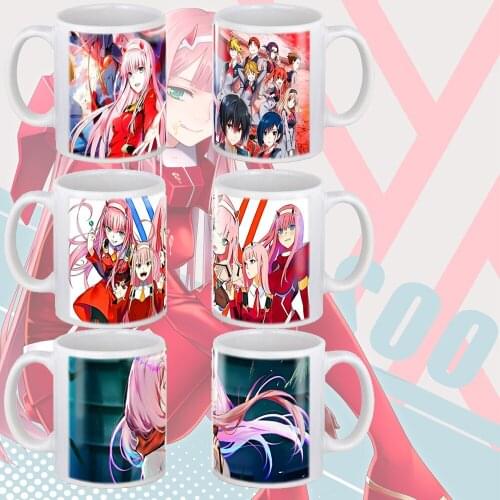 Darling in the Franxx Mug 350ml Cartoons White Ceramic Coffee Mugs and Cups