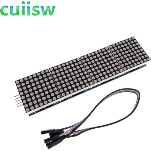 1PCS MAX7219 Dot Matrix Module For arduino Microcontroller 4 In One Display with 5P Line