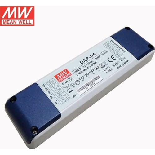 MEAN WELL DAP-04 DALI-PWM Signal Converter 4 output channels with push dim function for LED Driver Power Supply