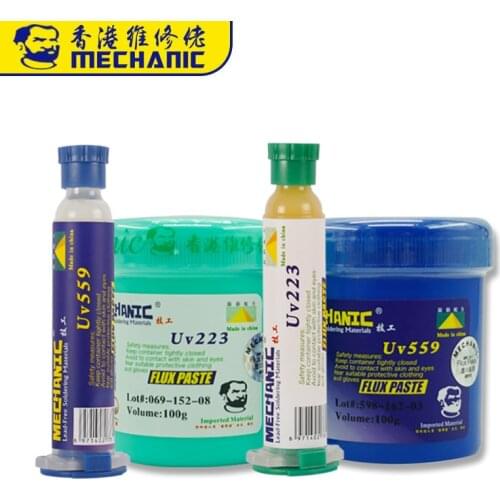 Mechanic Lead-Free Solder Paste NO-Clean UV559 UV223 Soldering Flux BGA SMD CSP Rework Solder Flux Grease BGA Repair Tools