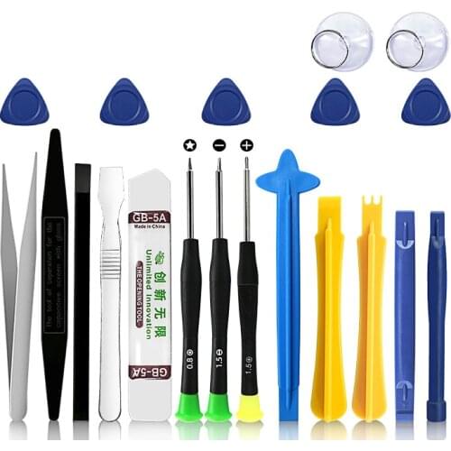 21 Pcs Multi-funcation Hand Tools Repair Set Include Screwdriver, Forceps, Pry pieces, Pry Bar, Sucker For iPhone iPad Dismantle