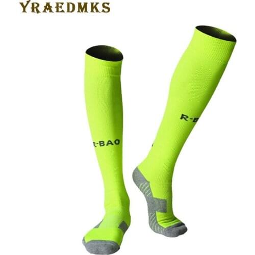 New towel bottom football socks adult style long tube football socks ankle guard calf socks