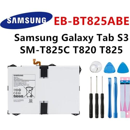 SAMSUNG original EB-BT825ABE 6000mAh Tablet Replacement Battery For Samsung Galaxy Tab S3 9.7 inch SM-T825C T820 T825 +Tools