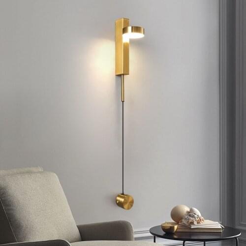 Bedside wall lamp modern simple ins living room bedroom stepless dimming decoration led simple light luxury wall lamp