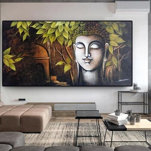 Drop Shipping Buddha Painting Canvas Art Abstract Pictures Wall Art for Living Room Bedroom Home Decor Room Decoration