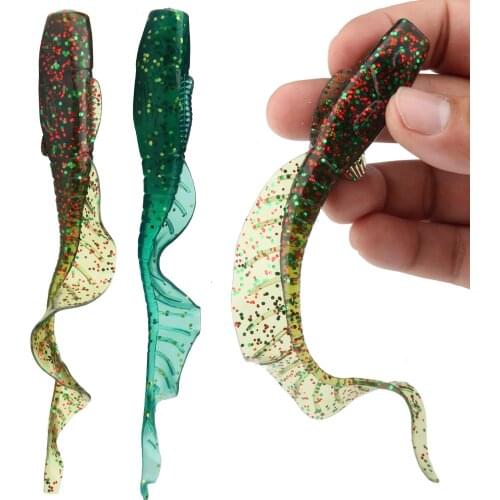 RoseWood 16.5cm 13g Silicone Glitter Body Fishing Soft Lures Single Tail Worm For Bass Perch Pike Fishing Pack Of 3