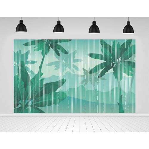 Scopiso Unique Design Summer Tropical Palms Tree Rainforest Watercolor Scenic Photo Background Photographic Backdrops Photocall