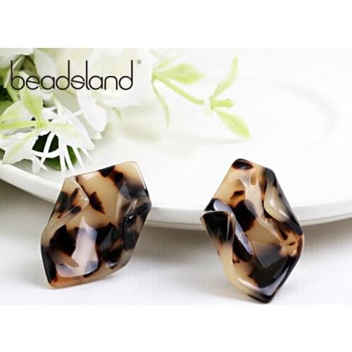 Beadsland Acetic Acrylic Drop Earrings Warped Rhombus Design Fashion Trendy Women Girls Dancing Party Christmas Gift 39951