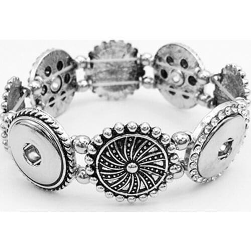 XH668 Snap Button Bracelet Ginger Snap Jewelry Charm Bangles DIY (fit 18mm 20mm Snap)