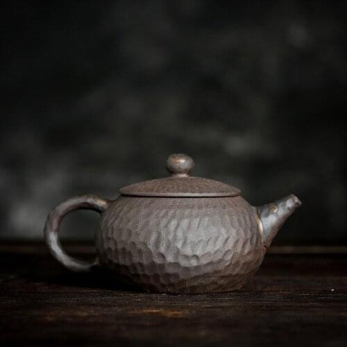 Japanese Hammer Stoneware Teapot Manual Vintage Dan Hu with Filtration Tea Ceramic Kung Fu Tea Teapot China Tea Tea Set Siteel