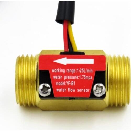 YF-B1 Copper G1/2" DN15 thread Hall effect water liquid Flow Sensor Flow meter flowmeter 1~ 25L/MIN