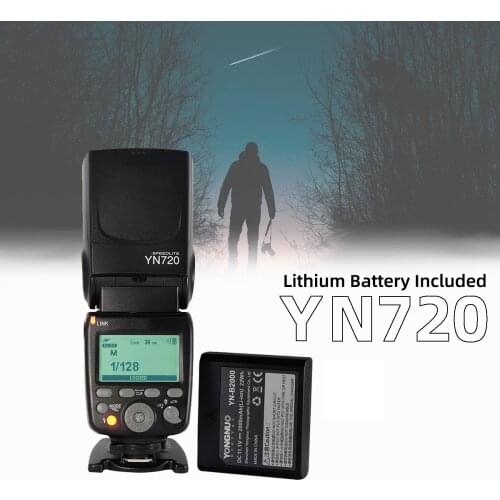YONGNUO YN720 Flash Speedlite Wireless Flash Master Slave Speedlite GN60 LCD Display LITHIUM Battery for Canon Nikon DSLR Camera