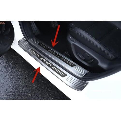 High-quality stainless steel threshold guard plate anti-scratch protection Car styling For Mazda 6 ATENZA 2014-2020