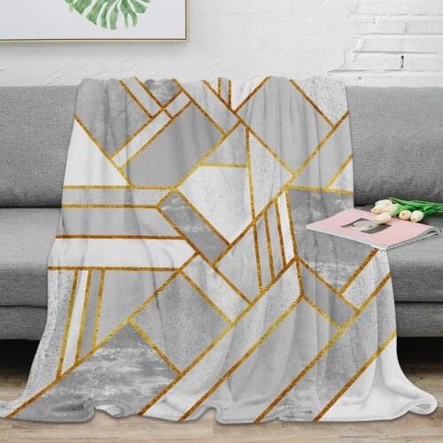 Gold City Throw Blanket Home Decoration Accessories Warm Soft Blankets For Bed Sofaroom