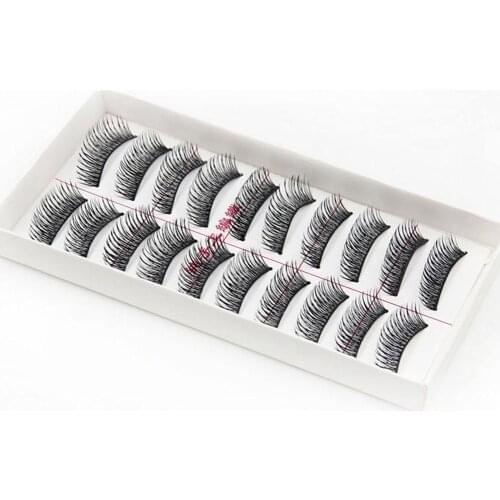 10 Pairs Handmade S19 Black Soft Natural Thick Dramatic False Maquillaje Eyelashes Extension Eyelash Makeup N0G3