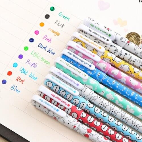 10 Different Colors/box Color Pen Gel Pens Kawaii Pen Boligrafos Kawaii Canetas Escolar Cute Korean Stationery