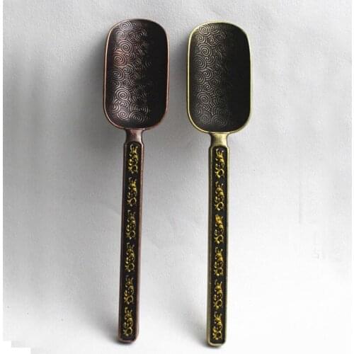 30pcs Chinese Tea Spoons Copper Tea Scoop Tea Leaves Chooser Holder High Quality Chinese Kongfu Tea Accessories Tools ZA6191