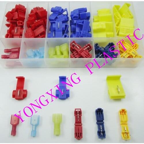 86pcs/box Blue Red yellow Quick Splice insulated terminal Wire Connector Solderless Scotch Lock Gauge 22-10AWG(0.5-6.0mm2)