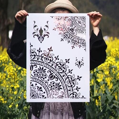 A3 A2 Size DIY Craft Layering Mandala Stencils For Walls Painting Scrapbooking Stamping Album Decorative Embossing Paper Cards