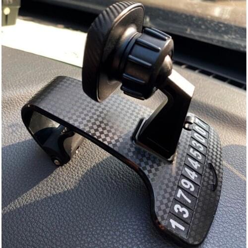 2021 Car Multifunctional Mobile Phone Bracket 360 Degree Sun Visor Mirror Dashboard Mount GPS Stand Phone Holder W/ Parking Card