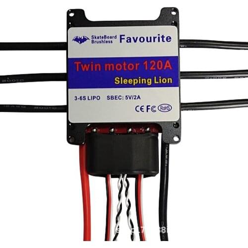 Sleepinglion Brushless ESC 120A (3-6S) Dual Drive For Electric Skateboard Electric Toys Accessories Brushless Controls Parts