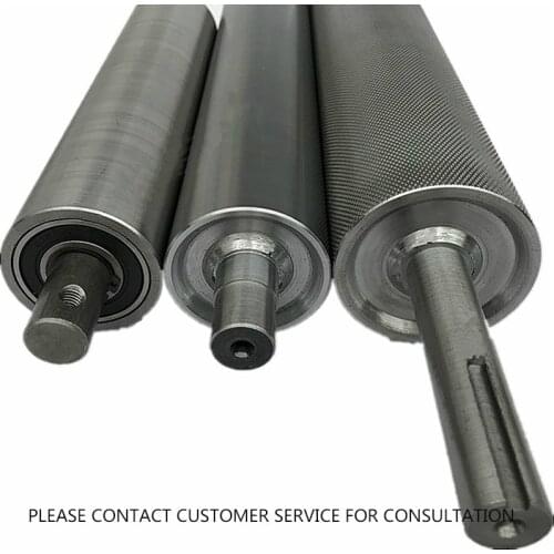 Non-powered assembly line drum stainless steel embossed knurled rubber roller belt conveyor rubber roller mask accessories