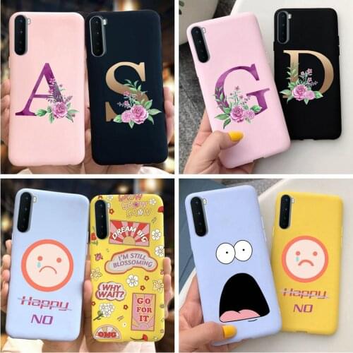 For Oneplus Nord Case Luxury Personalise Capital Letter Name Soft TPU Phone Back Cover For One Plus Nord OnePlus 8 Nord 5G Funda