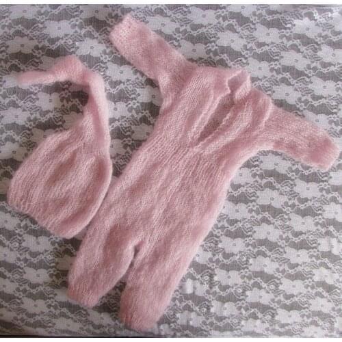 Newborn Mohair Knit Overall Knit Jumpsuit Baby Outfit Props