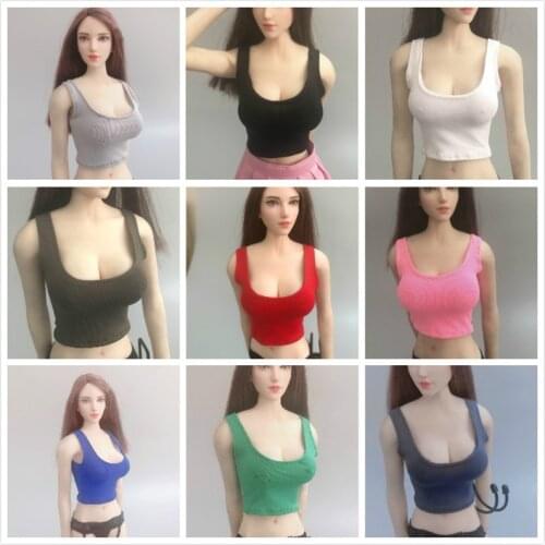 9 Colors Collectible 1/6 Scale Sexy Female Sport Wrapped Chest Vest Tank Top Clothes Accessory for 12'' Action Figure Body
