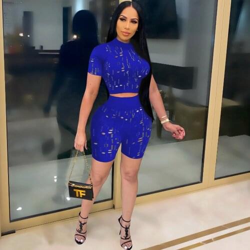 VAZN 2021 Top Quality Solid Young Casual Free Knee Length Short Sleeve Women 2 Piece Set Gym Sport Suit Women Active Wear