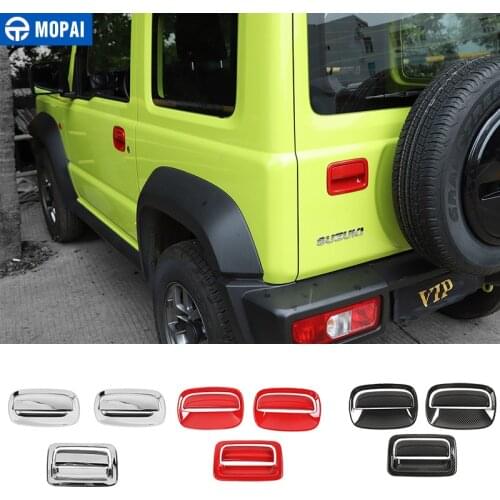 MOPAI Car Stickers for Suzuki Jimny JB74 Car Side Door Rear Tail Door Handle Decoration Cover for Suzuki Jimny 2019+ Accessories