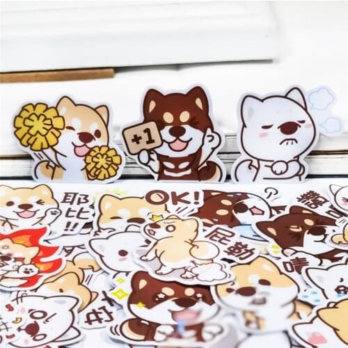 40pcs Kawaii cute Fashion dog sticekrs Daily Waterproof Decorative Stationery Craft Stickers Scrapbooking DIY Diary Album Label