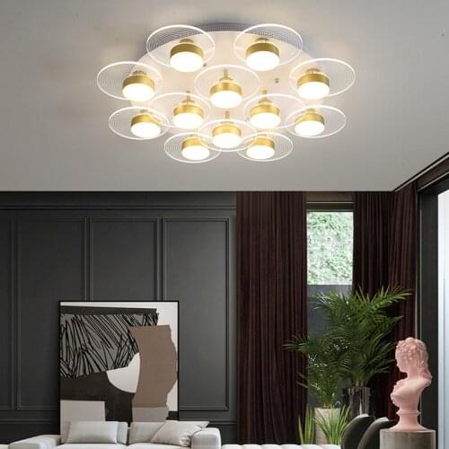 Fancy Light Living Room Decoration LED Ceiling Lights Room decor Flowers Nordic Style Light Fixture Girl Bedroom Lamps Round