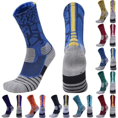 2021 High Quality New Men Outdoor Sports Elite Basketball Socks Men Cycling Socks Compression Socks Cotton Towel Bottom Mens So