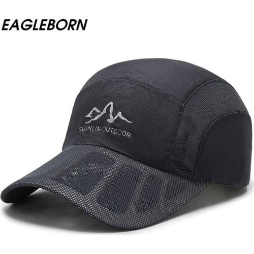 2021 NEW Summer Snapback Baseball Caps Men Women Sport Run Hat Mesh Cap Dad Hat Thin Quick-drying Sports Cap Sun Hat for Men