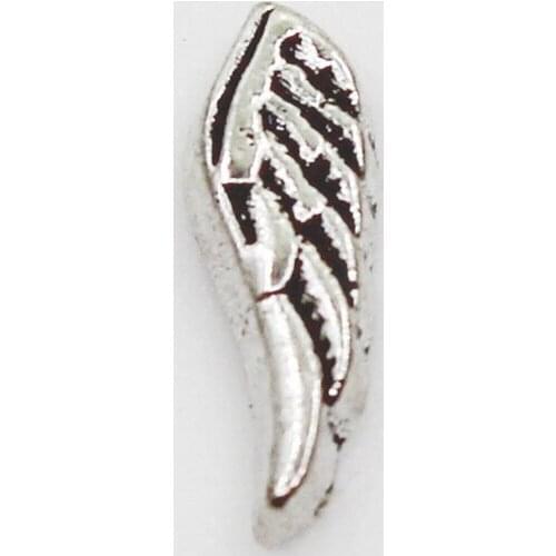 New Arrival 20pcs/lot Silver Wing Floating Charms Living Glass Memory Lockets Pendants DIY Jewelry Accessories Charm