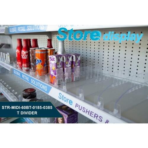 Single Plastic Supermarket Shelf Rack Cigarettes Products divider seperator 60mm-BT