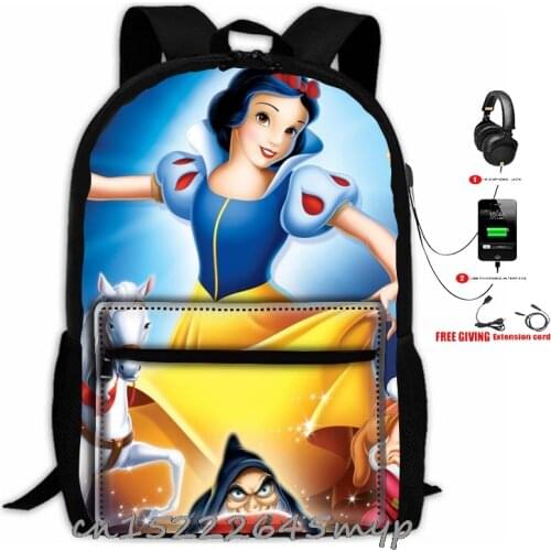 Usb Charging Backpacks Mickey Mouse Backpacks Back To School Bookbag Princess Teenager School Bags for Boys Girls Mochila Disney