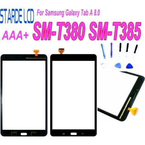 1Pcs For Samsung Galaxy Tab A 8.0 (2017 Version) SM-T380 T385 T380 Touch Screen Digitizer Front Glass Panel Replacement+Adhesive