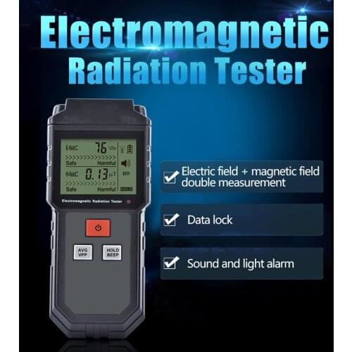 Electromagnetic Radiation Tester Portable Digital LCD Electric Magnetic Field EMF Meter Dosimeter Detection Device For Computer